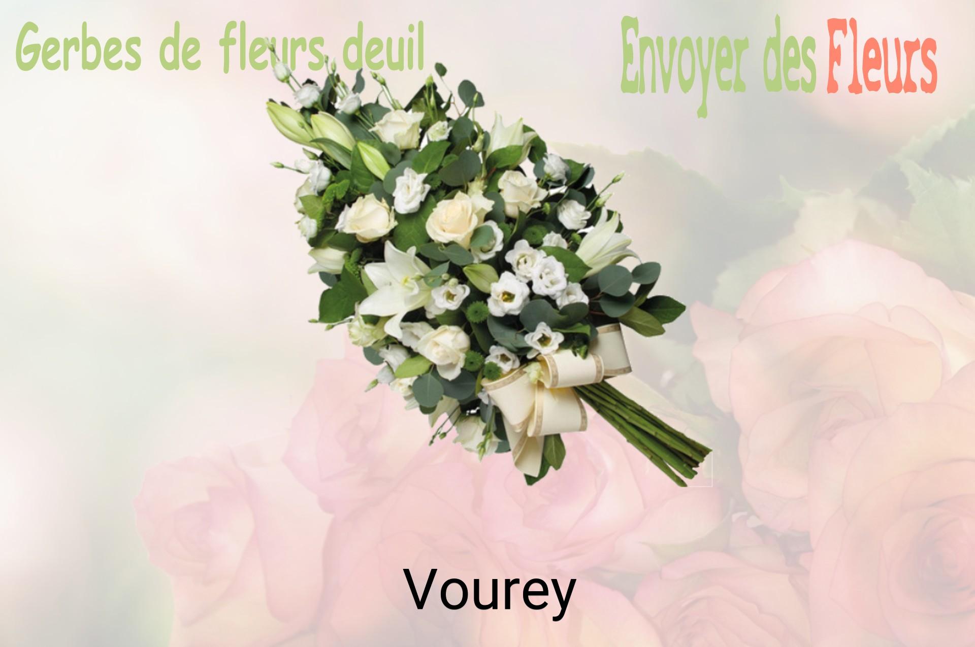 Gerbe de fleurs de deuil livrée à Vourey
